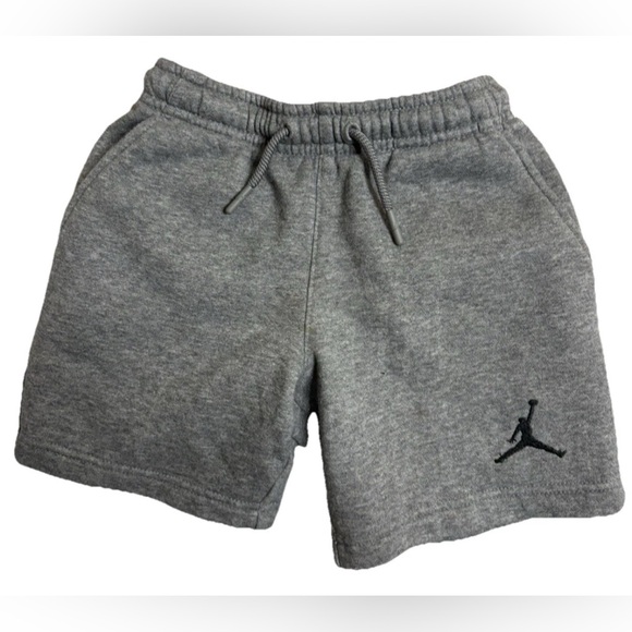 Jordan Jumpman Shorts Boys S) Gray Fleece Drawstring Pockets - Picture 1 of 3